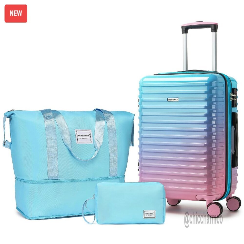 20 Inch Expandable Hardside Carry-On Luggage Set With Tsa Lock